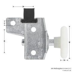 Hörmann Rollenhalter F80, Links -Heimwerkzeuge 1284003 hoermann rollenhalter f80 links bemassung