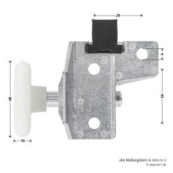 Hörmann Rollenhalter F80, Rechts -Heimwerkzeuge 1284004 hoermann rollenhalter f80 rechts bemassung