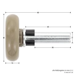 Hörmann Laufrolle Mit Gleitlager Und Distanzhülse, Braun -Heimwerkzeuge 3028003 hoermann laufrolle mit gleitlager und distanzhuelse braun masse