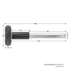 Hörmann Laufrolle Mit Kugellager Und Splintbohrung -Heimwerkzeuge 3040122 hoermann laufrolle typ ks kugellager splintbohrung verzinkt bemassung