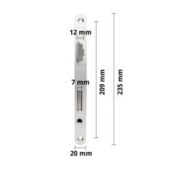 Hörmann Einsteck Rohrprofilschloss 1306 Für Nebentüren, PZ, Links 8 Hörmann Einsteck Rohrprofilschloss 1306 Für Nebentüren, PZ, Links -Heimwerkzeuge 3040438 Einscteckschloss bemassung b