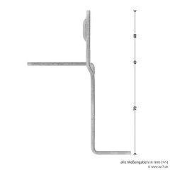 Hörmann Knotenblech, Beschlag L, Ausführung Links, Baureihe 30 -Heimwerkzeuge 3044999 hoermann knotenblech beschlag l ausfuehrung links baureihe 30 masse bild 3