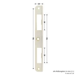 Hörmann Winkelschließblech 92 Mm Für Holz-Nebentüren -Heimwerkzeuge 3054221 hoermann winkelschliessblech 92 mm fuer holz nebentueren masse