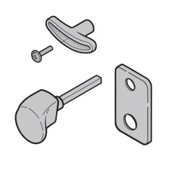Hörmann Torgriffgarnitur, TS 42,5 Mm, Edelstahl Gebürstet, PZ -Heimwerkzeuge 3059741 hoermann torgriffgarnitur skizze