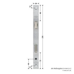 Hörmann Einsteck-Rohrprofilschloss 1314, BKS, PZ 8 Hörmann Einsteck-Rohrprofilschloss 1314, BKS, PZ -Heimwerkzeuge 3070038 hoermann einsteck rohrprofilschloss 1314 40 92 9 pz bemassung