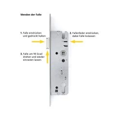 Hörmann Einsteck-Rohrprofilschloss KFV Für Schlupf-und Nebentüren, PZ -Heimwerkzeuge 3095108 hoermann einsteck rohrprofilschloss 1314 fuer schlupf und nebenturen pz falle