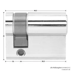Hörmann Profilhalbzylinder, Gleichschließend, 3 Stück -Heimwerkzeuge 436121 hoermann gleichschliessende profilhalbzylinder 3stueck masse