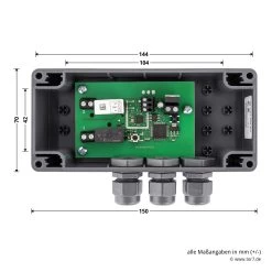 Hörmann 2-Kanal-Relais-Empfänger HET-E2, BiSecur, Bidirektional -Heimwerkzeuge 436743 hoermann 2 kanal relais empfaenger het e 2 868 mhz bisecur bidirektional bemassung