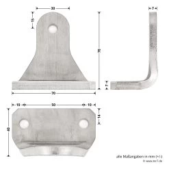 Hörmann Beschlags-Set VersaMatic, Edelstahlausführung -Heimwerkzeuge 437018 hoermann beschlags set versamatic edelstahlausfuehrung torwinkel masse