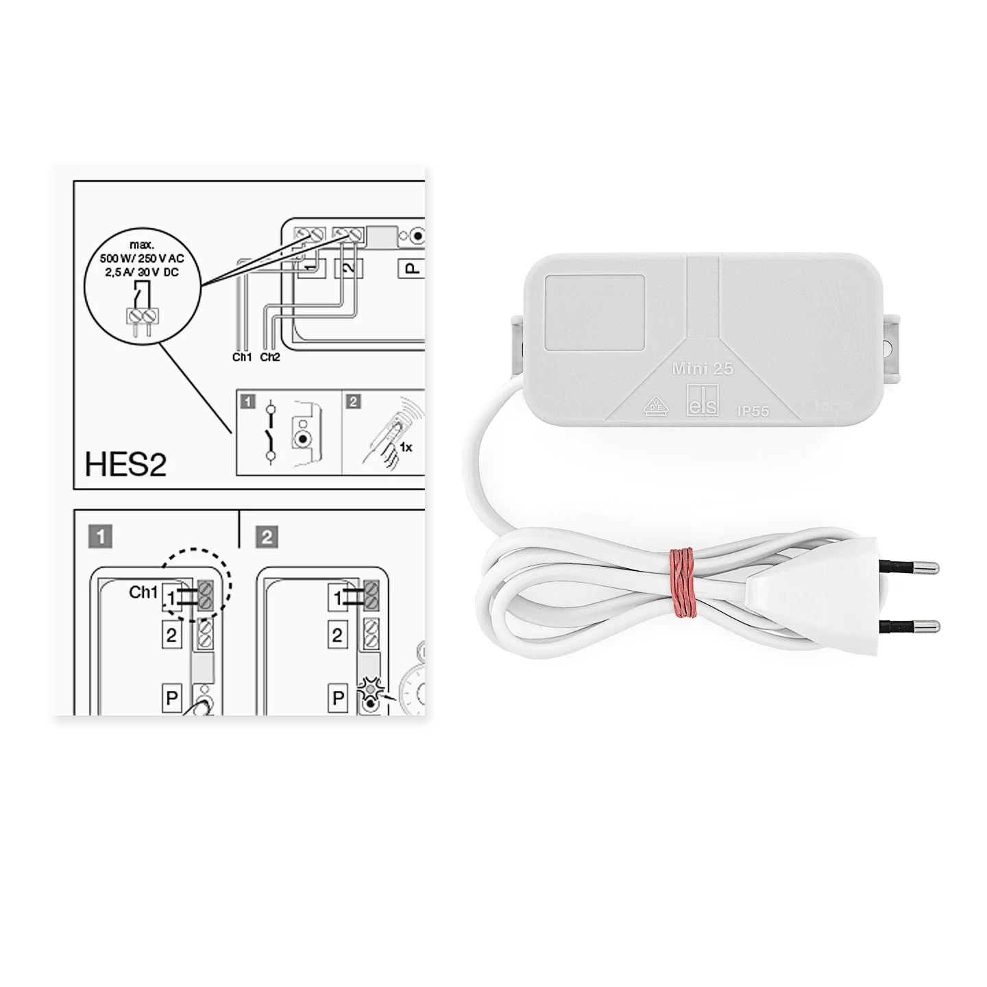 Hörmann 2-Kanal-Relais-Empfänger HES 2, 868 MHz, Funktion Ein Und Aus 6 Hörmann 2-Kanal-Relais-Empfänger HES 2, 868 MHz, Funktion Ein Und Aus – Bild 4