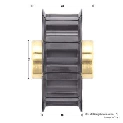 Hörmann Antriebsscheibe Für Führungsschiene FS 10 Und FS 2 -Heimwerkzeuge 438108 hoermann antriebsscheibe fuer fuehrungsschiene fs 10 und fs 2 masse