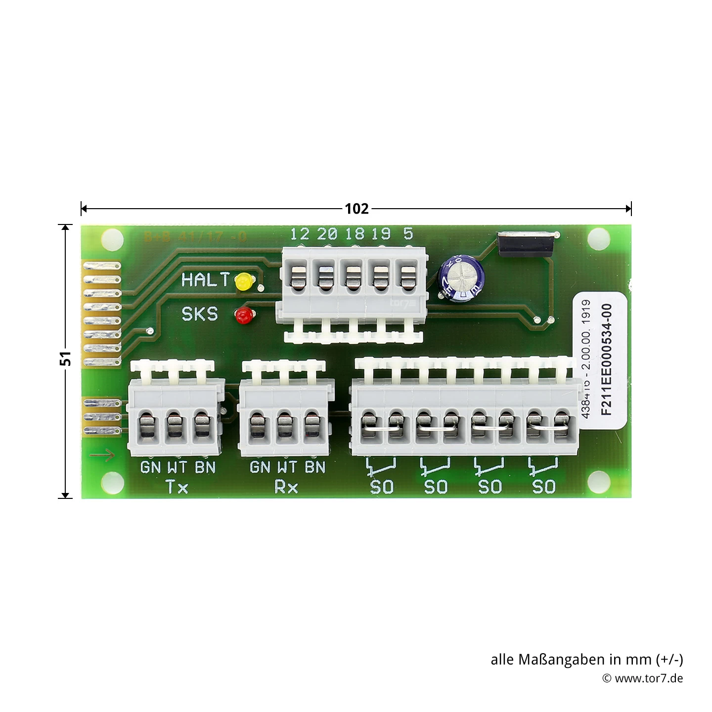 Hörmann Anschlusseinheit S1/S2, Platine SKS 6 Hörmann Anschlusseinheit S1/S2, Platine SKS – Bild 4