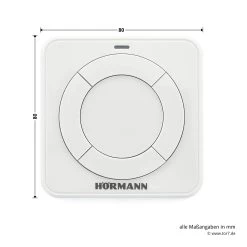 Hörmann Funk-Innentaster FIT 4, BiSecur -Heimwerkzeuge 439741 hoermann funk innentaster fit 4 bisecur draufsicht masse