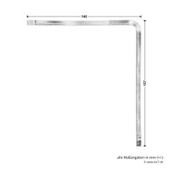 Hörmann Befestigungswinkel, VersaMatic -Heimwerkzeuge 439985 hoermann befestigungswinkel versamatic masse seitenansicht