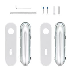 Hörmann Drückergarnitur D110 Kurzschild BB, Alu -Heimwerkzeuge 449909 hoermann drueckergarnitur mit kurzschild bb gelocht alu lieferumfang