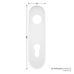 Hörmann Drückergarnitur D110 Kurzschild PZ, Alu -Heimwerkzeuge 449910 hoermann drueckergarnitur mit kurzschild pz gelocht alu schild masse