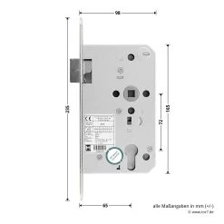 Hörmann Einsteckschloss Mit Wechsel PZ Rechts, Dornmaß 65 Mm -Heimwerkzeuge 450693 hoermann einsteckschloss mit wechsel pz re dornmass 65 mm breite laenge