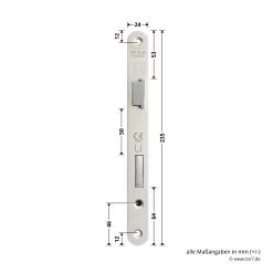Hörmann Einsteckschloss Mit Wechsel PZ Rechts, Dornmaß 65 Mm -Heimwerkzeuge 450693 hoermann einsteckschloss mit wechsel pz re dornmass 65 mm stulp breite hoehe