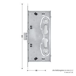 Hörmann Panikschloss Mit Wechselfunktion E, PZ, Li/re -Heimwerkzeuge 451215 hoermann panikschloss mit wechselfunktion pz li re bemassung