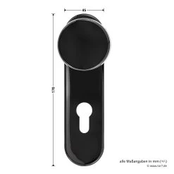 Hörmann Feuerschutz-Wechselgarnitur Typ D110 In Kunststoff Schwarz -Heimwerkzeuge 454685 hoermann feuerschutz wechselgarnitur typ d 110 in kunststoff schwarz aussengriff breite hoehe