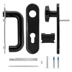 Hörmann Feuerschutz-Wechselgarnitur Typ D110 In Kunststoff Schwarz -Heimwerkzeuge 454685 hoermann fs wechselgarnitur d 110 antipanik lieferumfang