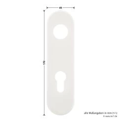Hörmann FS Wechselgarnitur D110 Kurzschild PZ, Weiß -Heimwerkzeuge 454688 hoermann fs wechselgarnitur d 110 pz kurzschild polyamid weiss gleitlager schild breite hoehe