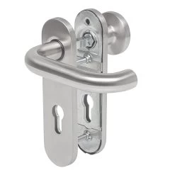 Hörmann FS Wechselgarnitur D110 Kurzschild PZ, Edelstahl -Heimwerkzeuge 454690 hoermann fs wechselgarnitur d 110 kurzschild pz gleitlager knopf k 130 edelstahl perspektieve 1