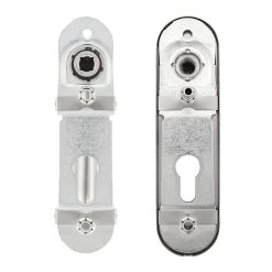 Hörmann FS Wechselgarnitur D110 Kurzschild PZ, Edelstahl -Heimwerkzeuge 454690 hoermann fs wechselgarnitur d 110 kurzschild pz gleitlager knopf k 130 edelstahl rueckseite