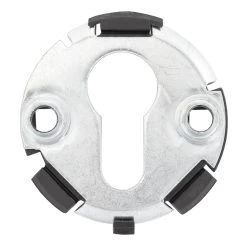 Hörmann FS Panik-Drückergarnitur D110 Rosette PZ, Alu -Heimwerkzeuge 454735 hoermann fs panikgarnitur d110 pz rosette alu f1 gleitlager grundplatte rueckseite