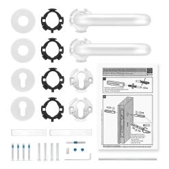 Hörmann FS Panik-Drückergarnitur D110 Rosette PZ, Alu -Heimwerkzeuge 454735 hoermann fs panikgarnitur d110 pz rosette alu f1 gleitlager lieferumfang