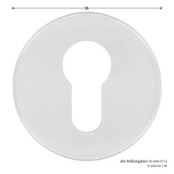 Hörmann FS Wechselgarnitur D110 Rosette PZ, Edelstahl -Heimwerkzeuge 454742 hoermann fs wechselgarnitur d110 pz rosette edelstahl gleitlager durchmesser