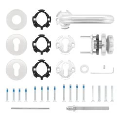 Hörmann FS Wechselgarnitur D110 Rosette PZ, Edelstahl -Heimwerkzeuge 454742 hoermann fs wechselgarnitur d110 pz rosette edelstahl gleitlager lieferumfang