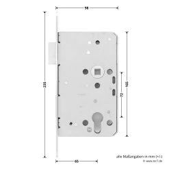Hörmann Panikschloss 1201 PZ Für Stahltüren, Rechts 8 Hörmann Panikschloss 1201 PZ Für Stahltüren, Rechts -Heimwerkzeuge 478750 hoermann panikschloss 1201 pz dornmass 65 funktion e re seitenmasse