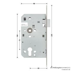 Hörmann Panikschloss ECO 115, Funktion D, Einwärts 10 Hörmann Panikschloss ECO 115, Funktion D, Einwärts -Heimwerkzeuge 478773 hoermann panikschloss eco 115 funktion d einwaerts links edelstahstulp masse seite