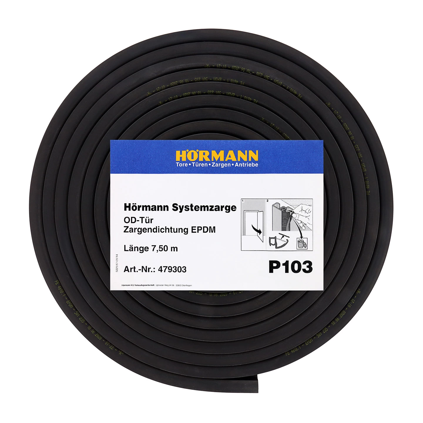 Hörmann Zargendichtung P103, 7500 Mm 3 Hörmann Zargendichtung P103, 7500 Mm