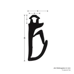 Hörmann Dichtungsprofil Für Mittelsprosse H3D-2, D45-2, P71, Länge 2,50 M -Heimwerkzeuge 539040 hoermann dichtungsprofil fuer mittelsprosse h3d 2 d45 2 p71 laenge 2 50 meter breite laenge