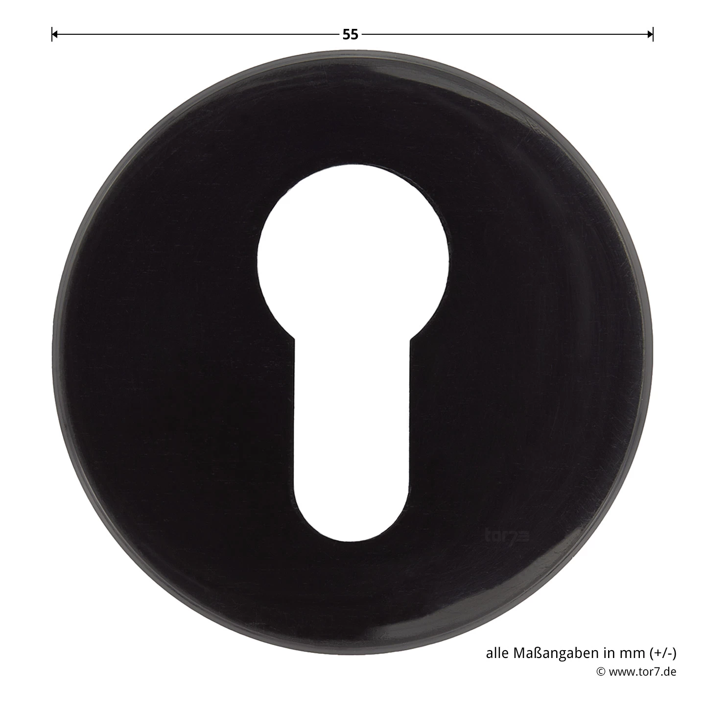 Hörmann FS Drückergarnitur D110 Rosette PZ, Schwarz 7 Hörmann FS Drückergarnitur D110 Rosette PZ, Schwarz – Bild 5