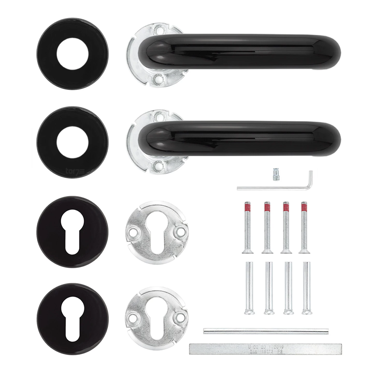 Hörmann FS Drückergarnitur D110 Rosette PZ, Schwarz 4 Hörmann FS Drückergarnitur D110 Rosette PZ, Schwarz – Bild 2