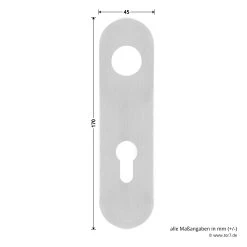 Hörmann FS Wechselgarnitur D210 Kurzschild PZ, Edelstahl -Heimwerkzeuge 545723 hoermann fs wechselgarnitur d210 pz kurzschild edelstahl gleitlager breite laenge