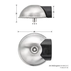 Hörmann Türstopper BS65, Edelstahl 16 Hörmann Türstopper BS65, Edelstahl -Heimwerkzeuge 549066 hoermann tuerstopper bs65 edelstahl bemassung
