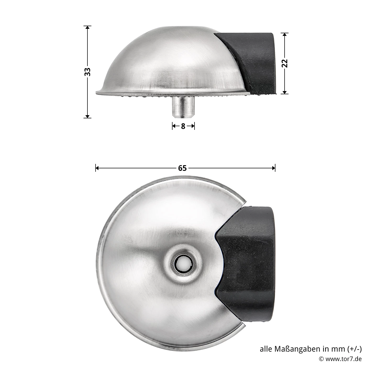 Hörmann Türstopper BS65, Edelstahl 9 Hörmann Türstopper BS65, Edelstahl – Bild 7