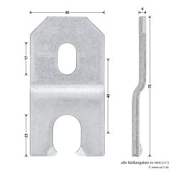 Hörmann Dübellasche Eckzarge, Verdeckte Montage -Heimwerkzeuge 549518 hoermann duebellasche eckzarge verdeckte montage bemassung