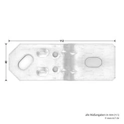 Hörmann Dübellaschen S61 -Heimwerkzeuge 549521 hoermann duebellaschen lasche breite laenge