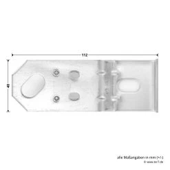 Hörmann Dübellaschen S61 -Heimwerkzeuge 549521 hoermann duebellaschen winkel laenge breite