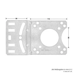 Hörmann Kettenbox-Anbausatz, 1:2 -Heimwerkzeuge 637006 hoermann kettenbox anbausatz 1 2 masse montageplatte