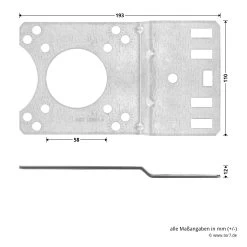 Hörmann Getriebeanbausatz Für Fremdtore -Heimwerkzeuge 638292 hoermann getriebeanbausatz fuer fremdtore platte masse