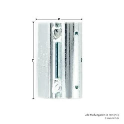 Hörmann Flügelteil FE Verzinkt, Nicht Verstellbar, H8-5/MZ -Heimwerkzeuge 690407 hoermann fluegelteil fe verzinkt nicht verstellbar fuer h8 5 mz masse 1