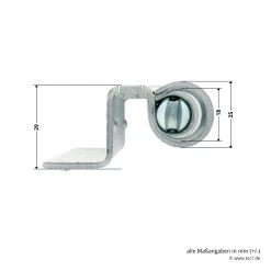Hörmann Rahmenteil FE Verzinkt, Quadro -Heimwerkzeuge 691051 hoermann rahmenteil fe federband verzinkt fuer quadro durchmesser