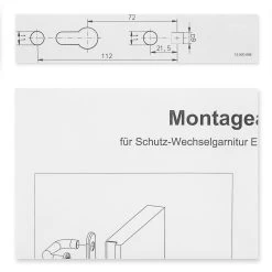 Hörmann Wechselgarnitur D110 Kurzschild PZ, ES1, Edelstahl -Heimwerkzeuge 694269 hoermann wechselgarnitur d 110 es 1 mit kurzschild edelstahl anleitung