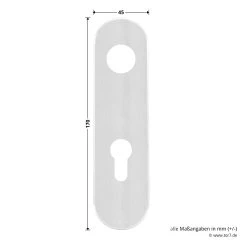 Hörmann Wechselgarnitur D110 Kurzschild PZ, ES1, Edelstahl -Heimwerkzeuge 694269 hoermann wechselgarnitur d 110 es 1 mit kurzschild edelstahl schild masse